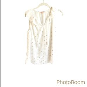Juicy Couture - sleeveless blouse!  Gold flecks.